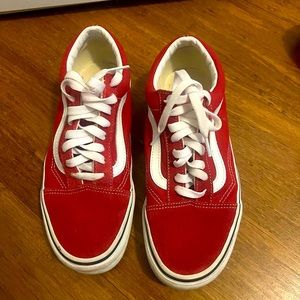 Red size 8 women’s Vans